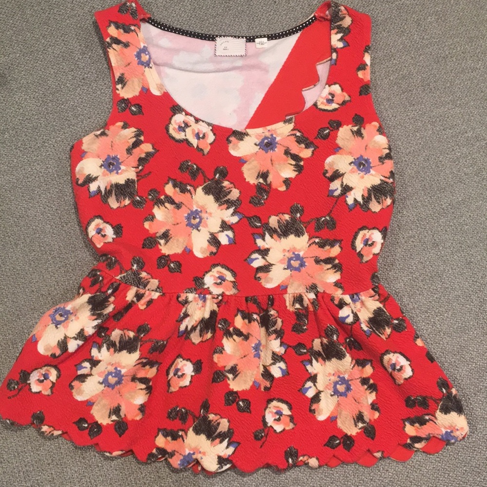 Anthropologie Floral Tank